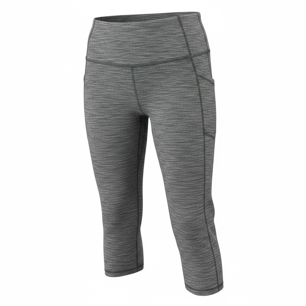 Mondetta Performance Luxury Leggings Gray Cropped Athletic Yoga Pants Pockets M